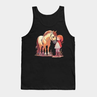 Colorful Fjord Horse Artwork 31 Tank Top